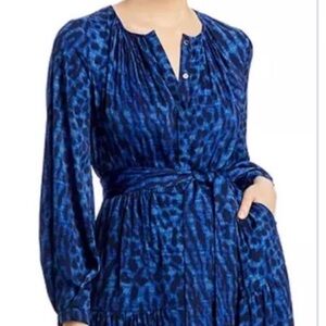 Kobi Halperin Poppi Blue Patterned Women's Dress